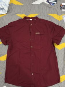 Maroon Men's Casual Shirt