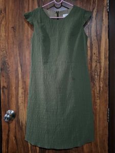 Olive Green Shift Dress