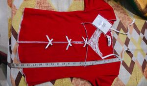 Red Long Sleeve Top with Bows