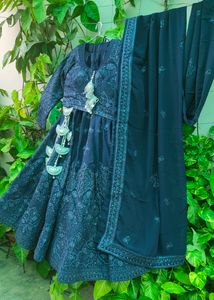 Blue Party Wear Lahnga