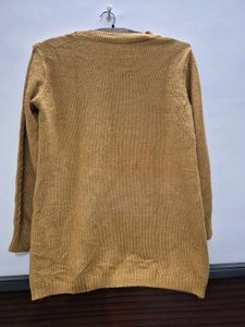 Unique Mustard Knit Sweater Dress