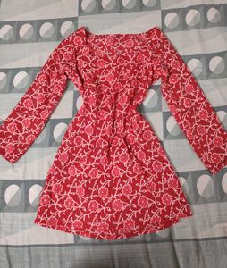 Red Corset Short Kurta | Pure cotton