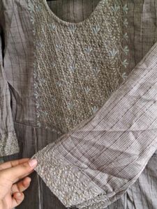 Embroidered Light  Tunic Dress