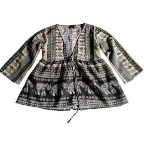 Lovely Elephant &amp; Paisley Patterns lightweight Top