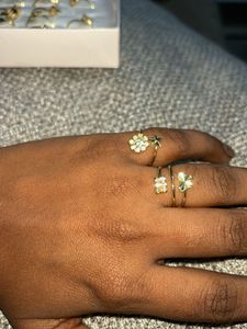 Set of Gold Fashion Rings