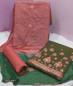 Soft Cotton Unstitched Suit - Summer Pastel Shade