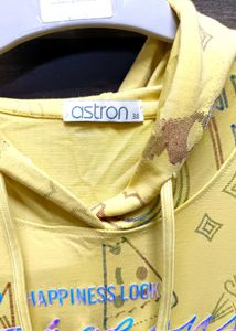 Denim Dress with Yellow Top Size 38