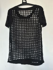 Black Cutout Tee