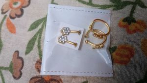 Gold Anklets & Nosepins for women