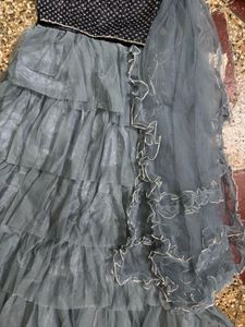 Elegant Grey Ethnic Gown