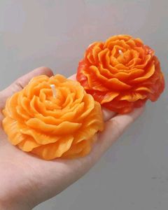 Floral Floating Candle WithRose Fragrance Set Of 1