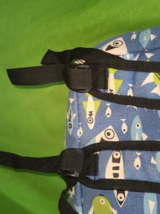 Blue Fish Print Backpack