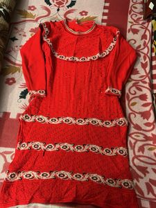 Red Embellished Dress