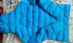 Puffed Long Jacket With Hood