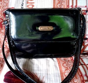 Vintage Black Patent Leather Bag