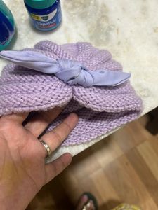 Winter Woollen Baby Girl Cap