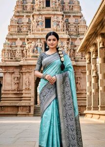 Elegant Turquoise Saree