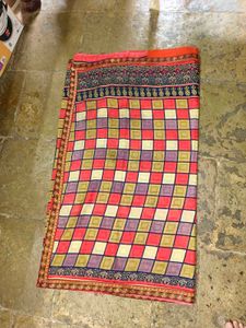 Vintage Checkered Saree