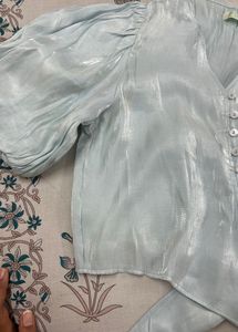 Shimmery Blue Top