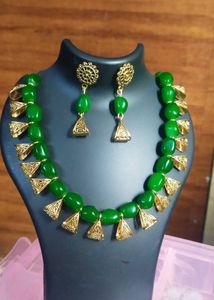 Elegant Green Beads Set