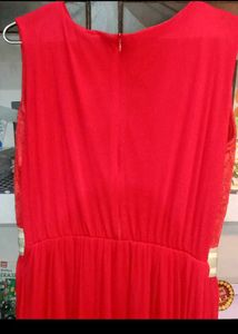 Elegant Stylish Red Sleeveless Midi Party Dress