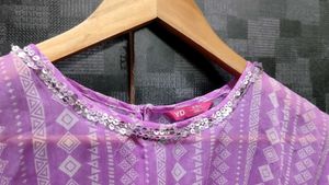 Sheer Purple Print Khaftan 💜