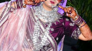 Heavy Bridal Lehanga Set (Wine)