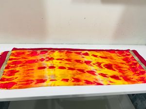 Multicoloured Synthetic Saree With Lace