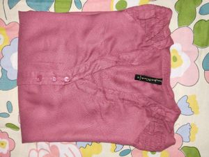 Mauve Button-Down Blouse