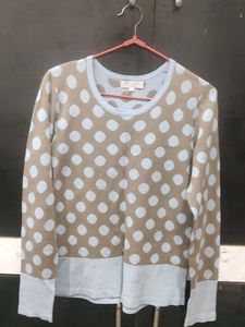 Striped &amp; Polka Dot Woolen Top