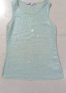 Branded Mint Green Sequins Tops