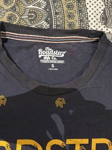 Roadster navy blue printed tshirt