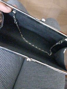 Evening Clutch Black &amp;Gold textured