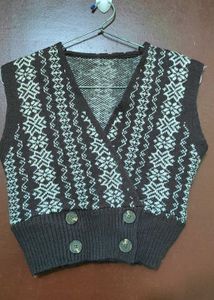 Patterned Knit Vest