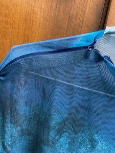 shein blue abstract dress