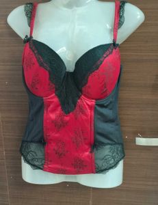 Red & Black Bustier Corset