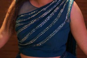 Teal Crop Top and Skirt Set