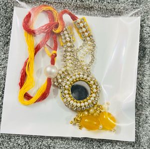 VARNI CREATION Ladoo Gopal Diamond and Moti Mala -