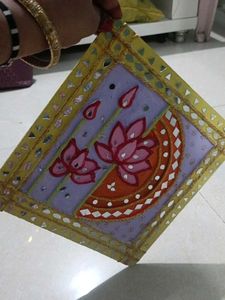 Lotus Mirrorwork Wall Art