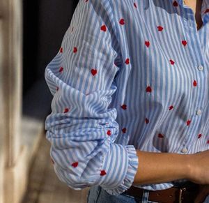 Pintresty LadybugPrint Striped Blouse