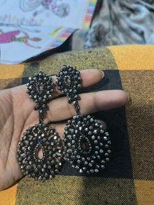 Black Long Earrings