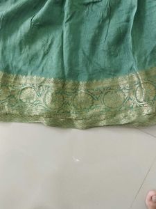 Green kurti with garara