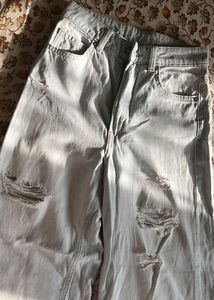 H&M Wide Leg Light Blue Jeans