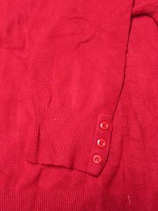 Red Boat Neck Sweater