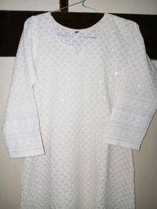 Embroided White Sequin Suit