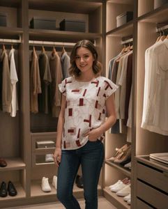 Geometric Print Top