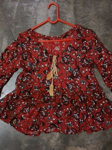 Boho Umbrella Sleeve Top