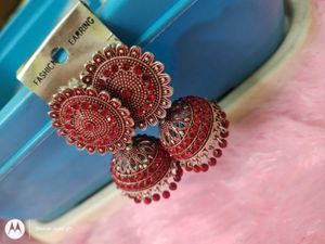 TRADITIONAL INDIAN STUDDED INDIANJUMKAS/EARRINGS