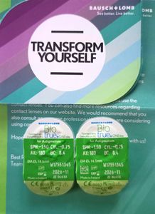 👓 Contact Lens (-1.75) ONE day [for Astigmatism]