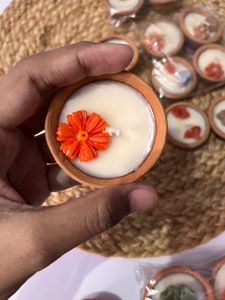 combo flowers diya candles